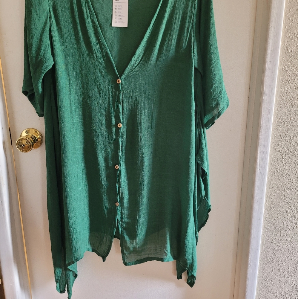 Sheer tunic or coverup